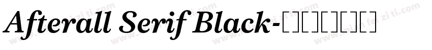 Afterall Serif Black字体转换